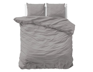 Bettbezug - Uni Satin Grau