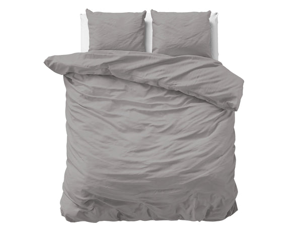 Bettbezug - Uni Satin Grau