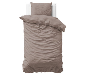 Bettbezug - Uni Satin Taupe