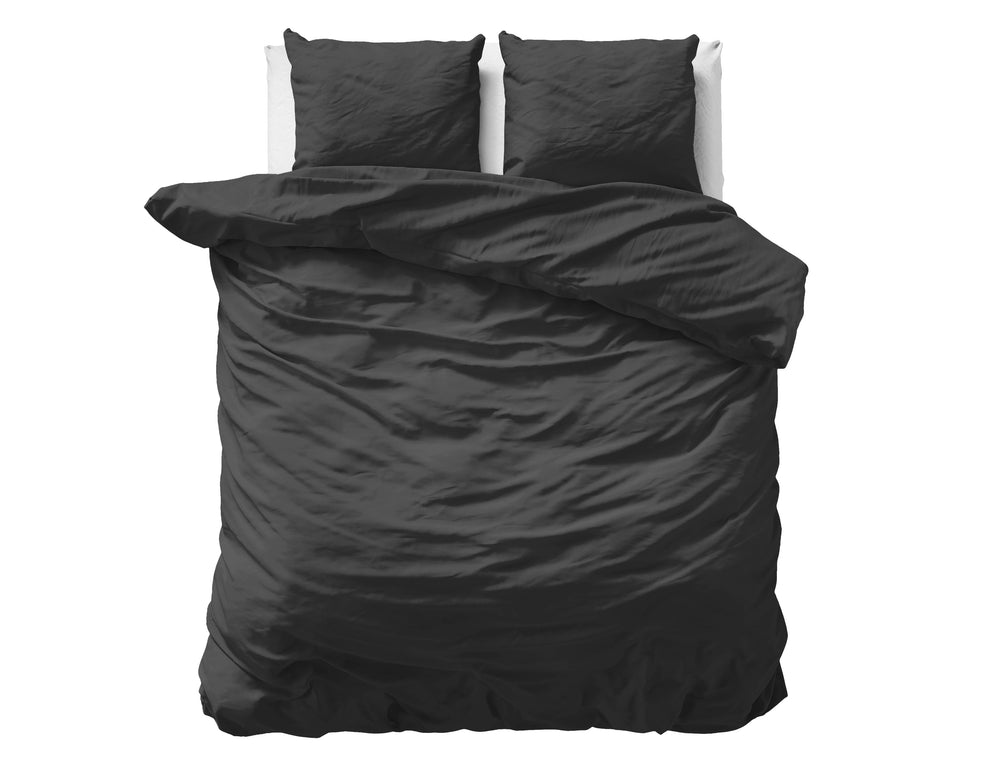 Bettbezug - Uni Satin Schwarz