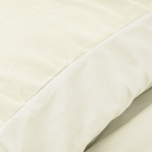 Velvet Uni Dekbedovertrek Creme