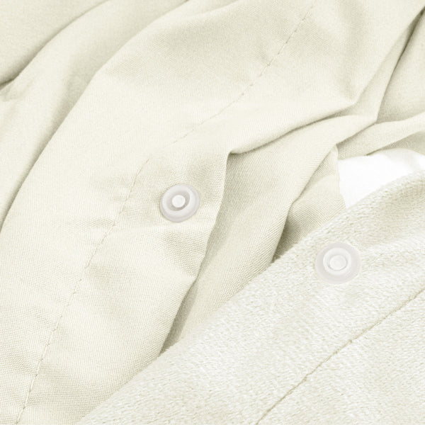 Velvet Uni Dekbedovertrek Creme