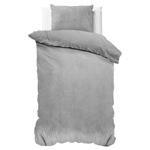 Velvet Uni Dekbedovertrek Grau