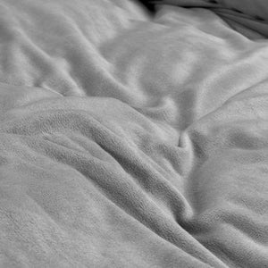 Velvet Uni Dekbedovertrek Grau