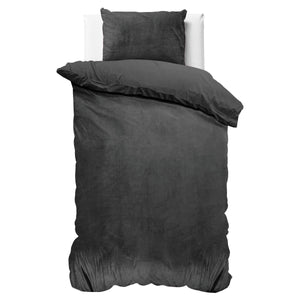 Velvet Uni Dekbedovertrek Anthrazit