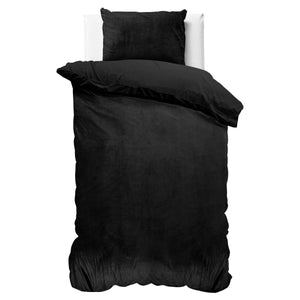 Velvet Uni Dekbedovertrek Schwarz