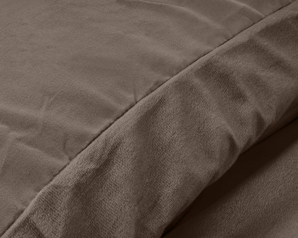 Bettbezug - Velvet Uni Bettbezug Taupe