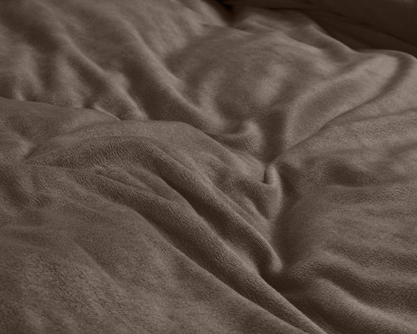 Bettbezug - Velvet Uni Bettbezug Taupe