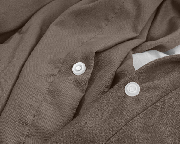 Bettbezug - Velvet Uni Bettbezug Taupe