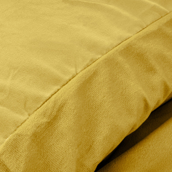 Velvet Uni Dekbedovertrek Gold