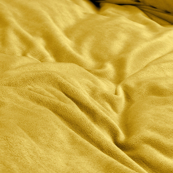 Velvet Uni Dekbedovertrek Gold