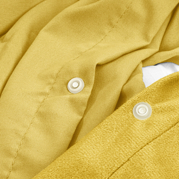 Velvet Uni Dekbedovertrek Gold