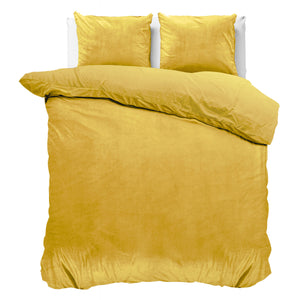 Velvet Uni Dekbedovertrek Gold