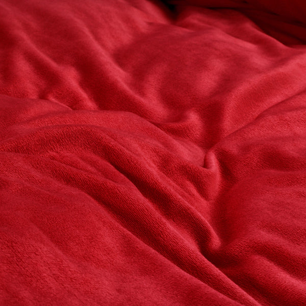 Velvet Uni Dekbedovertrek Rot
