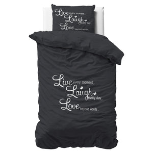 Live, laugh and love Anthrazit