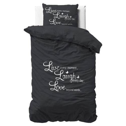 Live, laugh and love Anthrazit