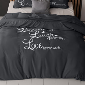 Live, laugh and love Anthrazit