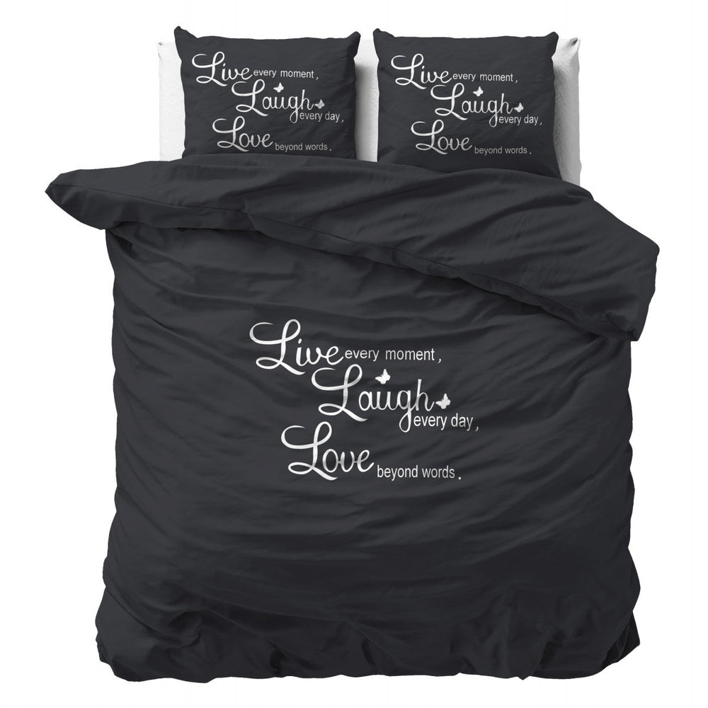 Live, laugh and love Anthrazit