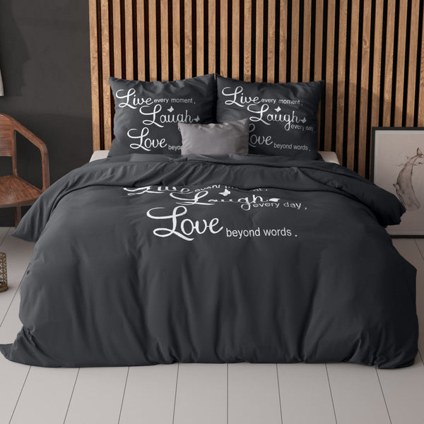 Live, laugh and love Anthrazit