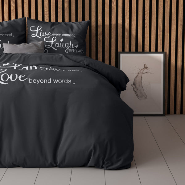 Live, laugh and love Anthrazit