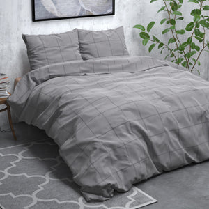 Flanel Deep check Grau