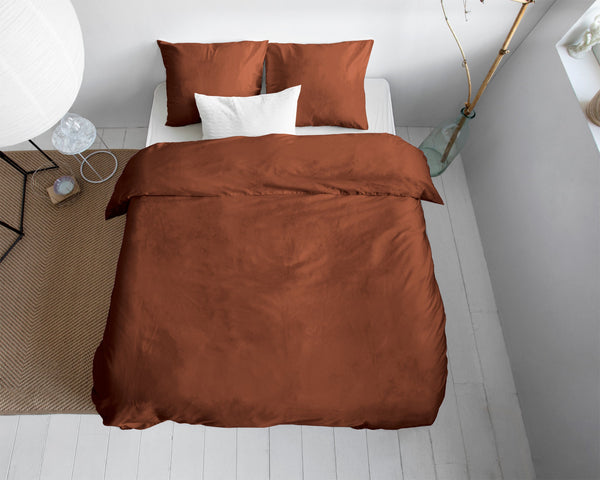 Bettbezug - Uni Satin Braun