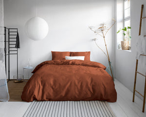 Bettbezug - Uni Satin Braun