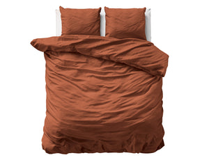Bettbezug - Uni Satin Braun