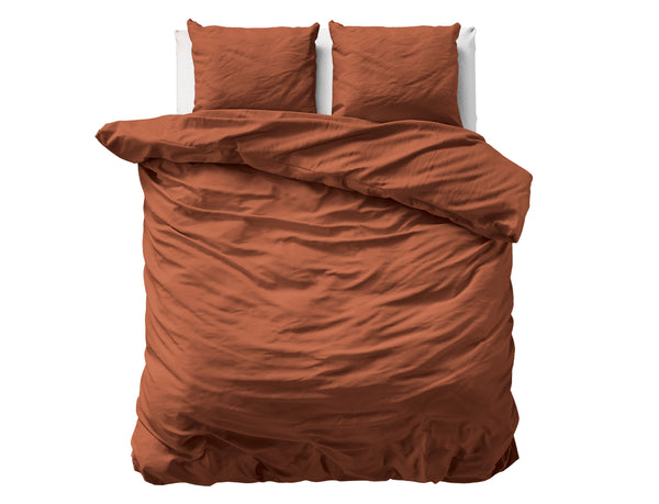 Bettbezug - Uni Satin Braun