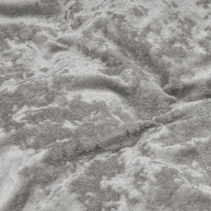 Crushed Velvet Katoen Metallic Silber