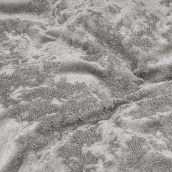 Crushed Velvet Katoen Metallic Silber