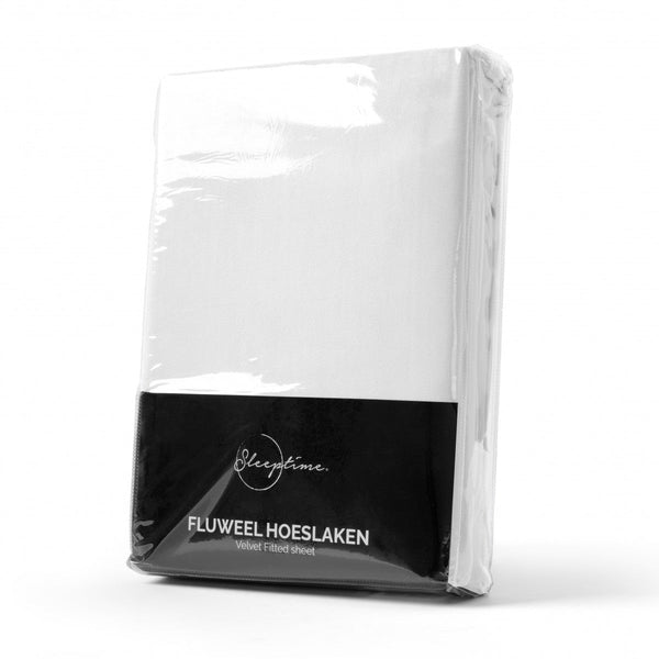 Velvet Hoeslaken Weiß