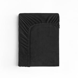 Velvet Hoeslaken Schwarz