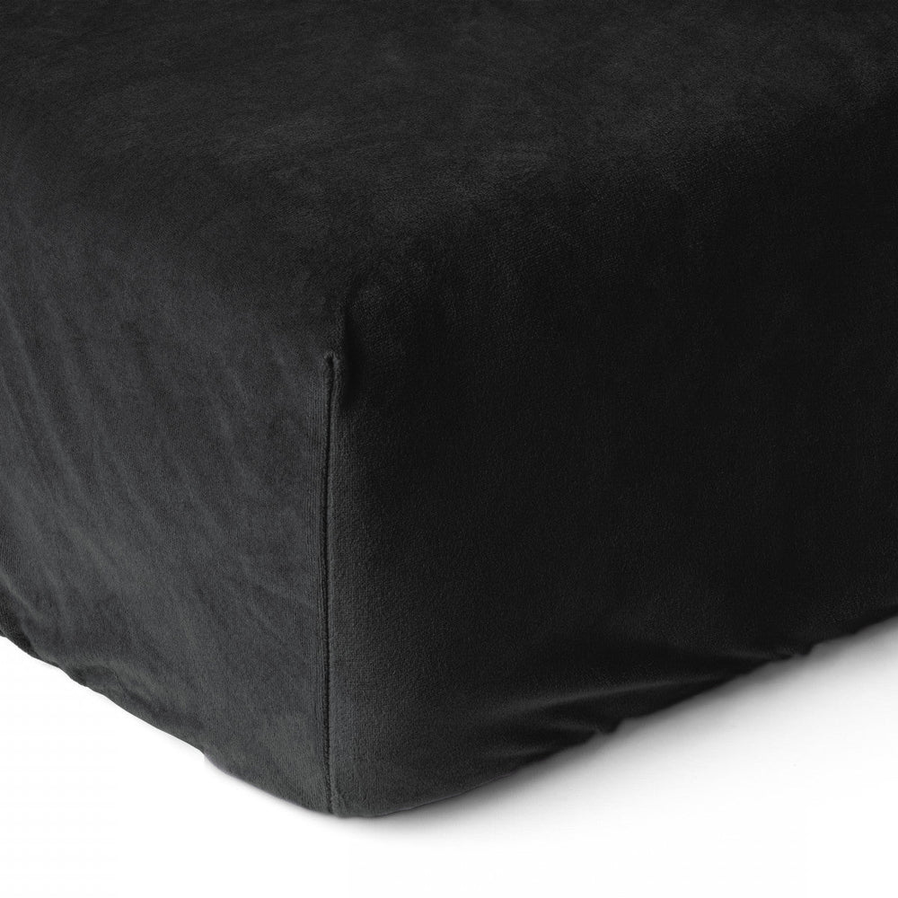 Velvet Hoeslaken Schwarz