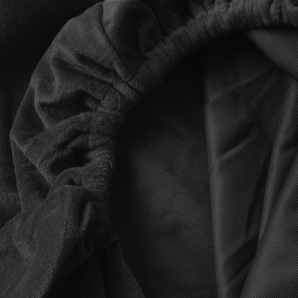 Velvet Hoeslaken Schwarz