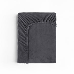 Velvet Hoeslaken Anthrazit