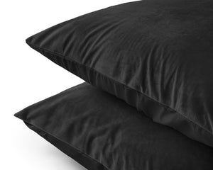 Velvet 2 in 1 Kissenbezüge Schwarz 60 x 70