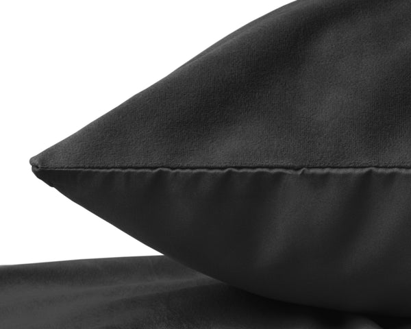 Velvet 2 in 1 Kissenbezüge Schwarz 60 x 70