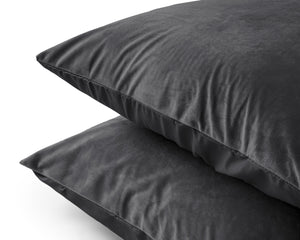 Velvet 2 in 1 Kissenbezüge Anthrazit 60 x 70