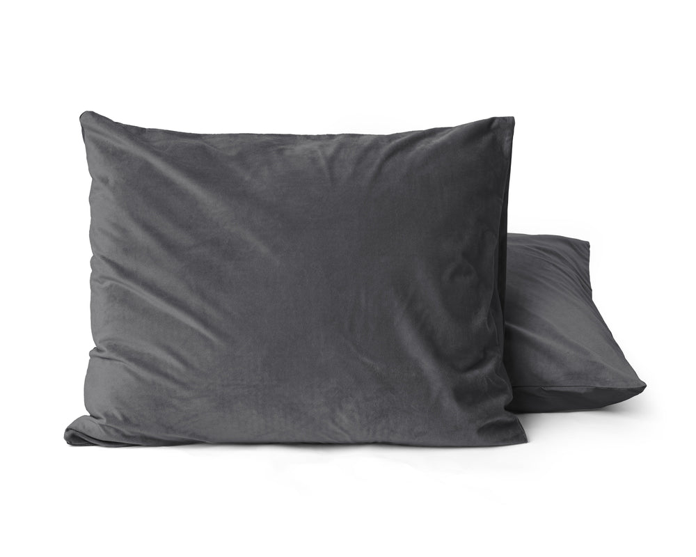 Velvet 2 in 1 Kissenbezüge Anthrazit 60 x 70