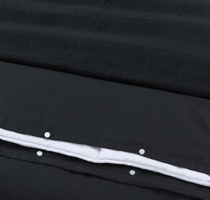 Bettbezug - Bali Schwarz - 100% Baumwolle