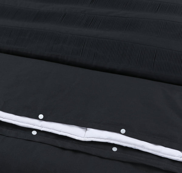 Bettbezug - Bali Schwarz - 100% Baumwolle