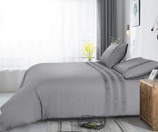 Bettbezug - Bali Grau - 100% Baumwolle