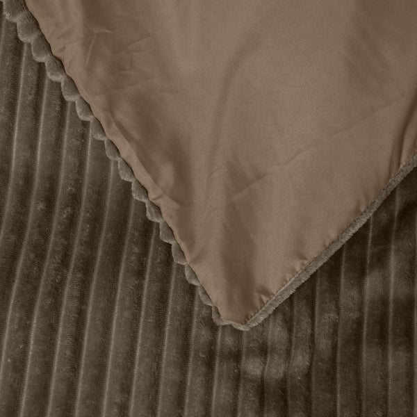 Bettbezug - Rib Teddy Taupe