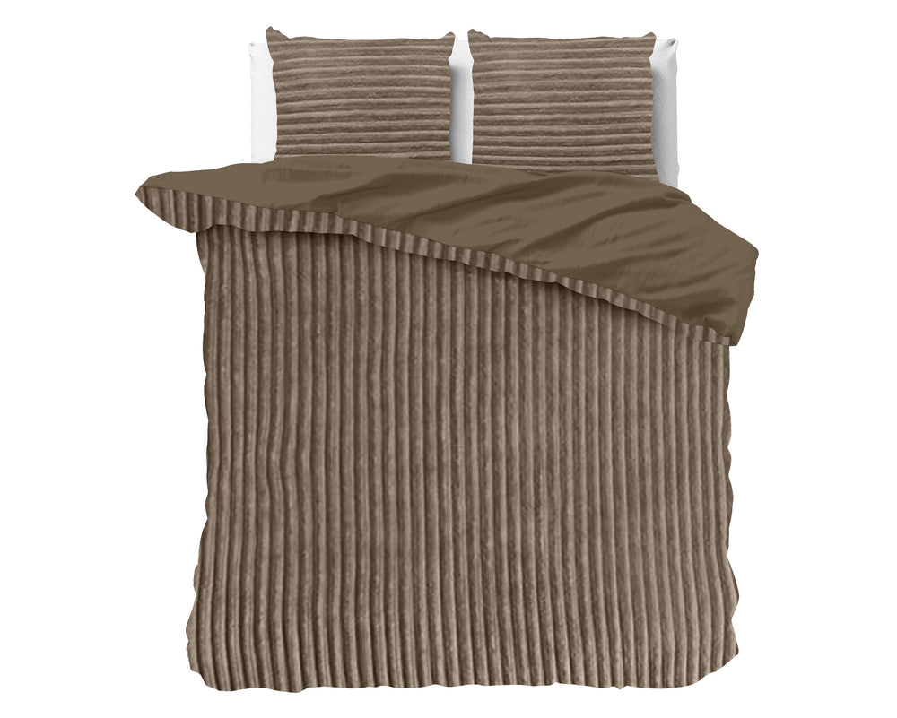 Bettbezug - Rib Teddy Taupe