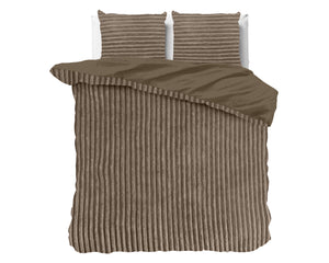 Bettbezug - Rib Teddy Taupe