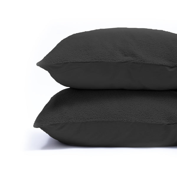 Teddy Kissenbezüge 2pack Anthrazit 60 x 70