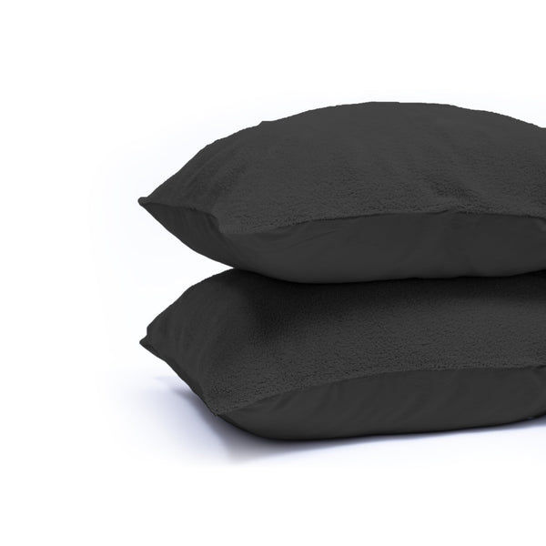Teddy Kissenbezüge 2pack Anthrazit 60 x 70