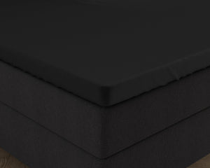 Dubbel Jersey 220 gr. Topper Spannbettlaken Schwarz