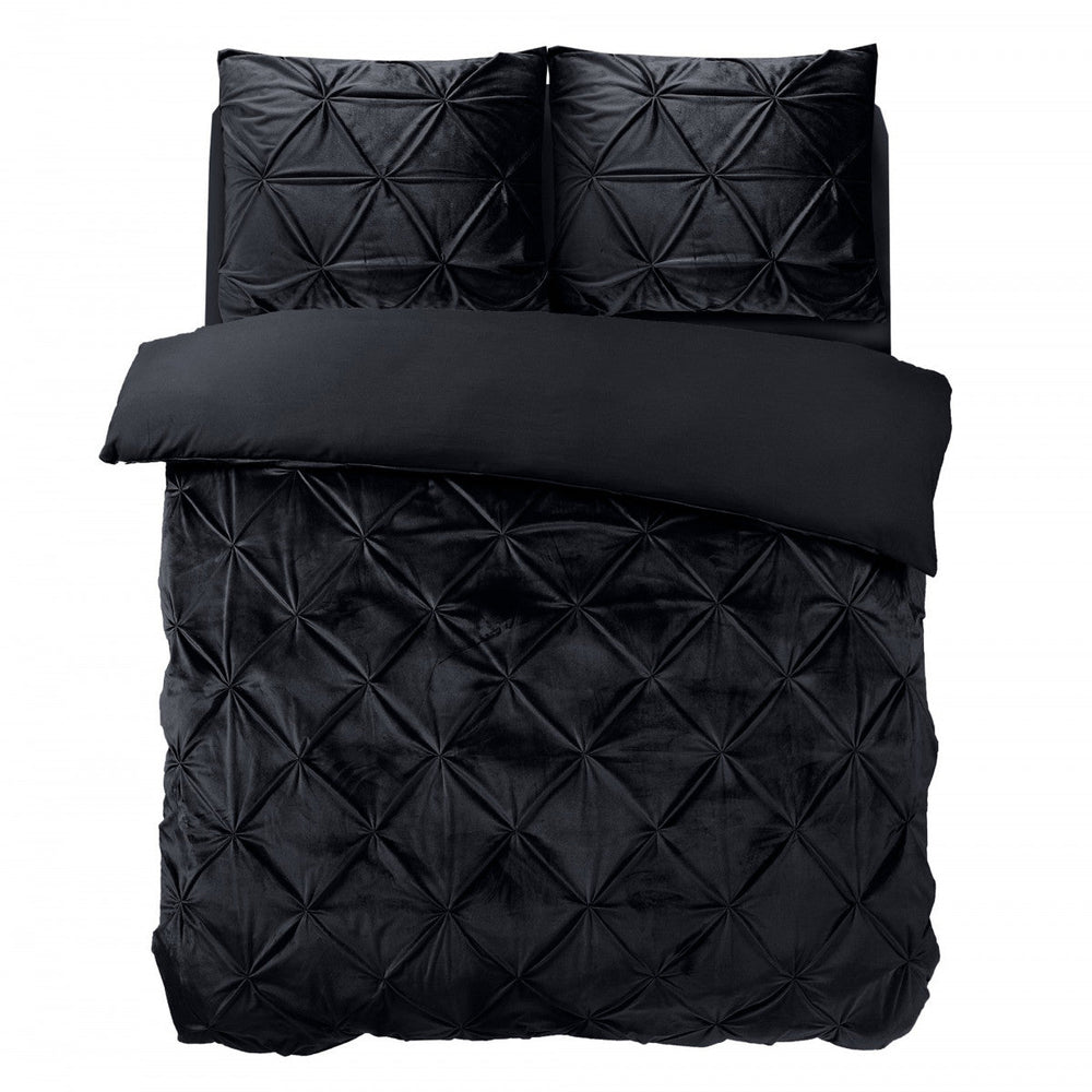 Velvet Pintuck Schwarz